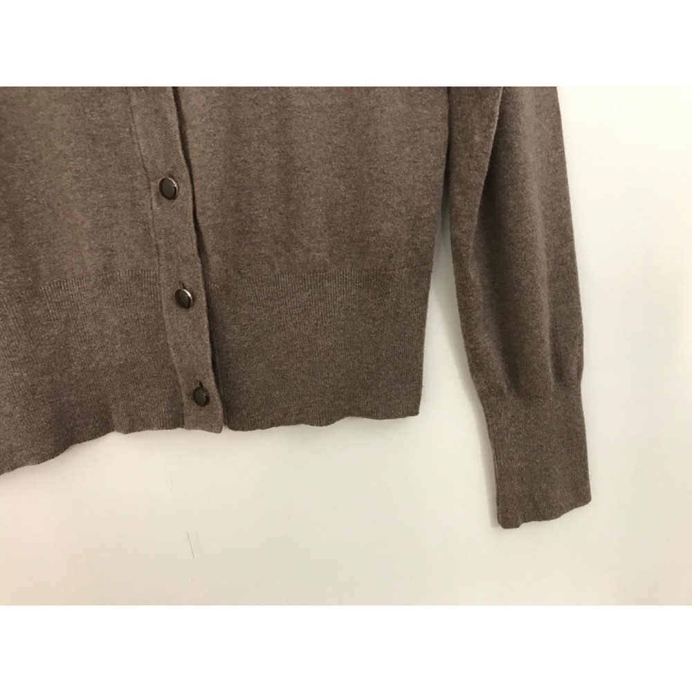 Banana Republic Sz L Luxury Blend Brown Button Up Cardigan Cottage Grampa Core - Picture 8 of 9